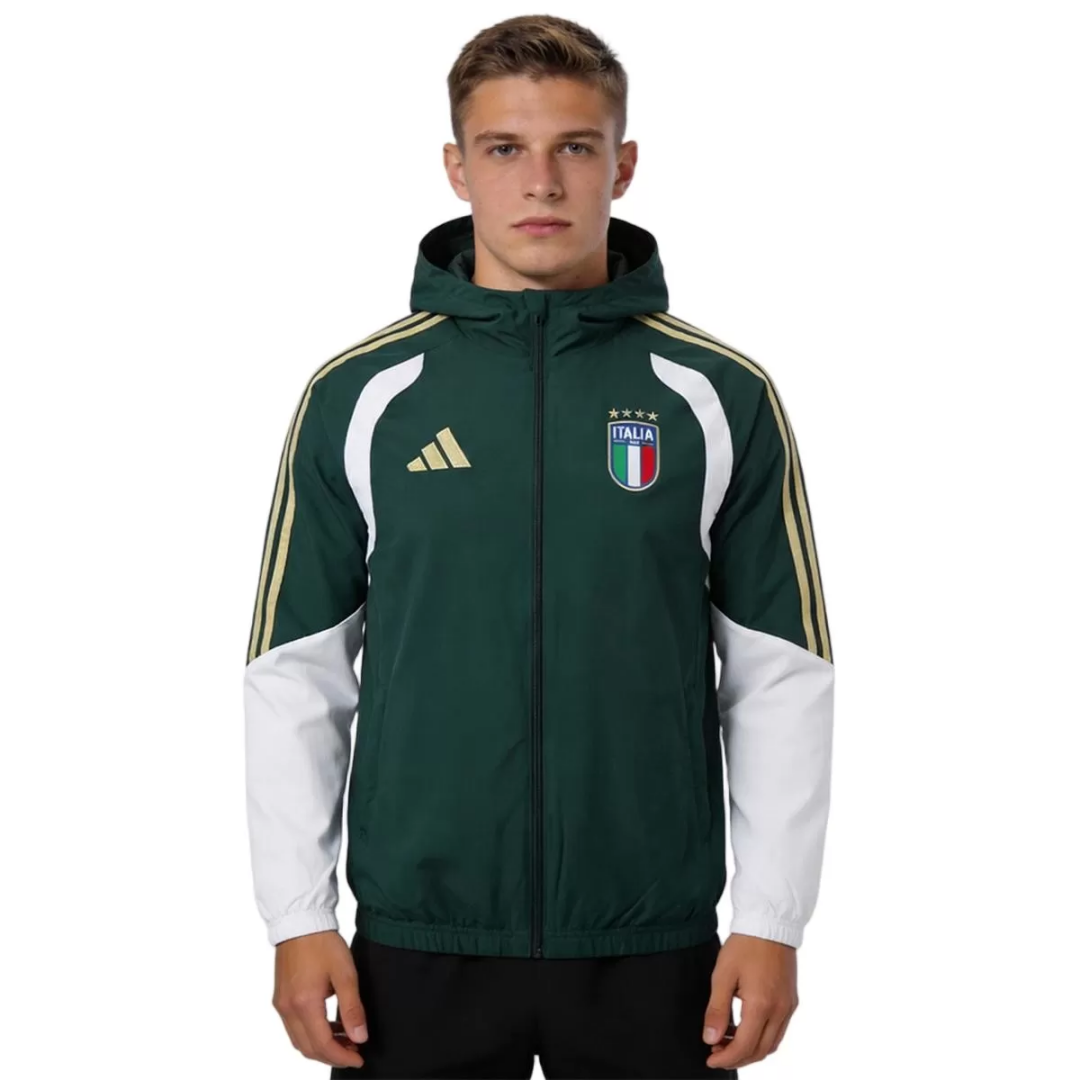Italy Windbreaker Hoodie Jacket Green 2026