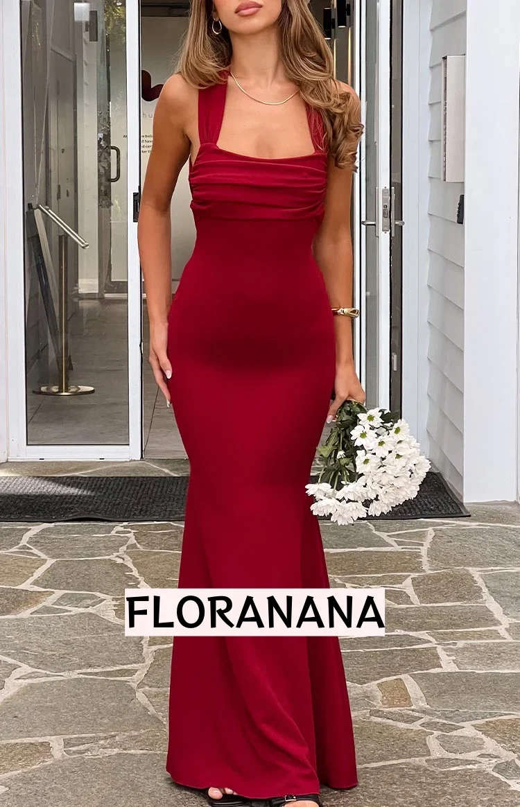 Beverley Wine Crepe Maxi Dress