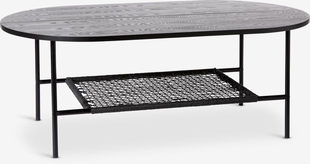 Coffee table HINNERUP 75x120 black - Amazon