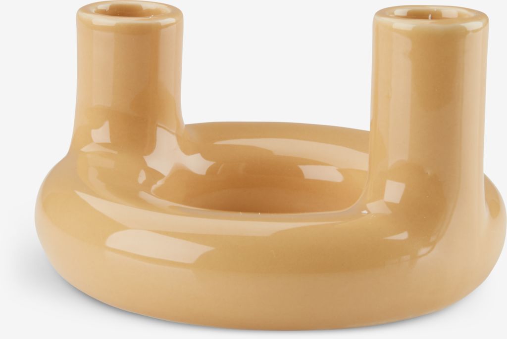 Candlestick JIM D13xH9cm yellow - Amazon