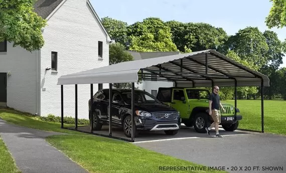 20′ x 20′, Eggshell Carports,Carport with Galvanized Steel Roof Panels - Amazon