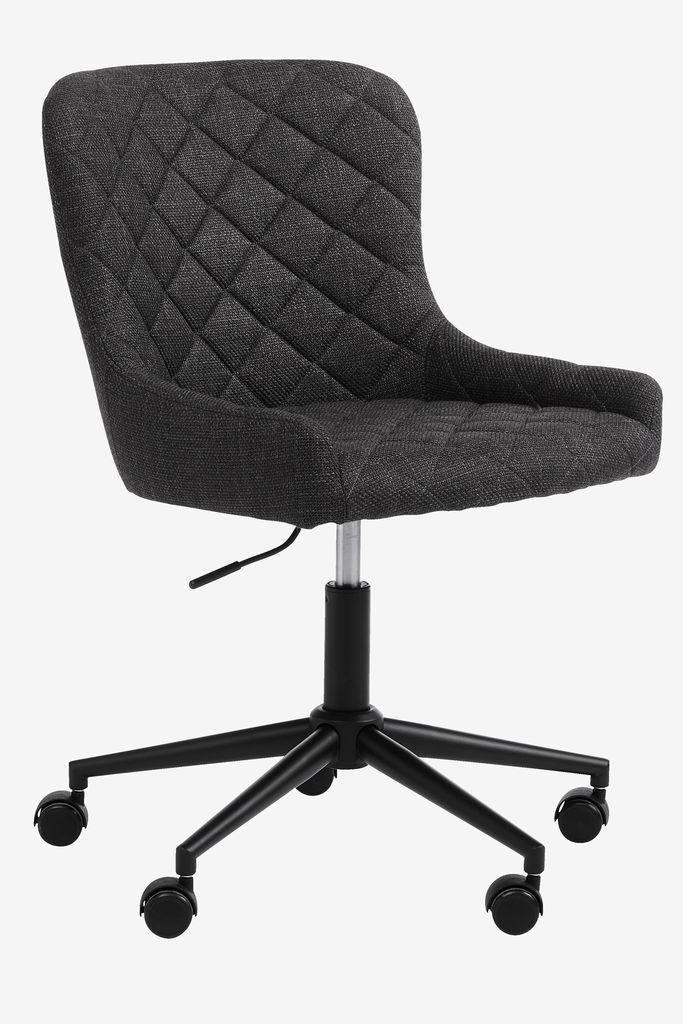 Desk chair PEBRINGE dark grey fabric/black - Amazon