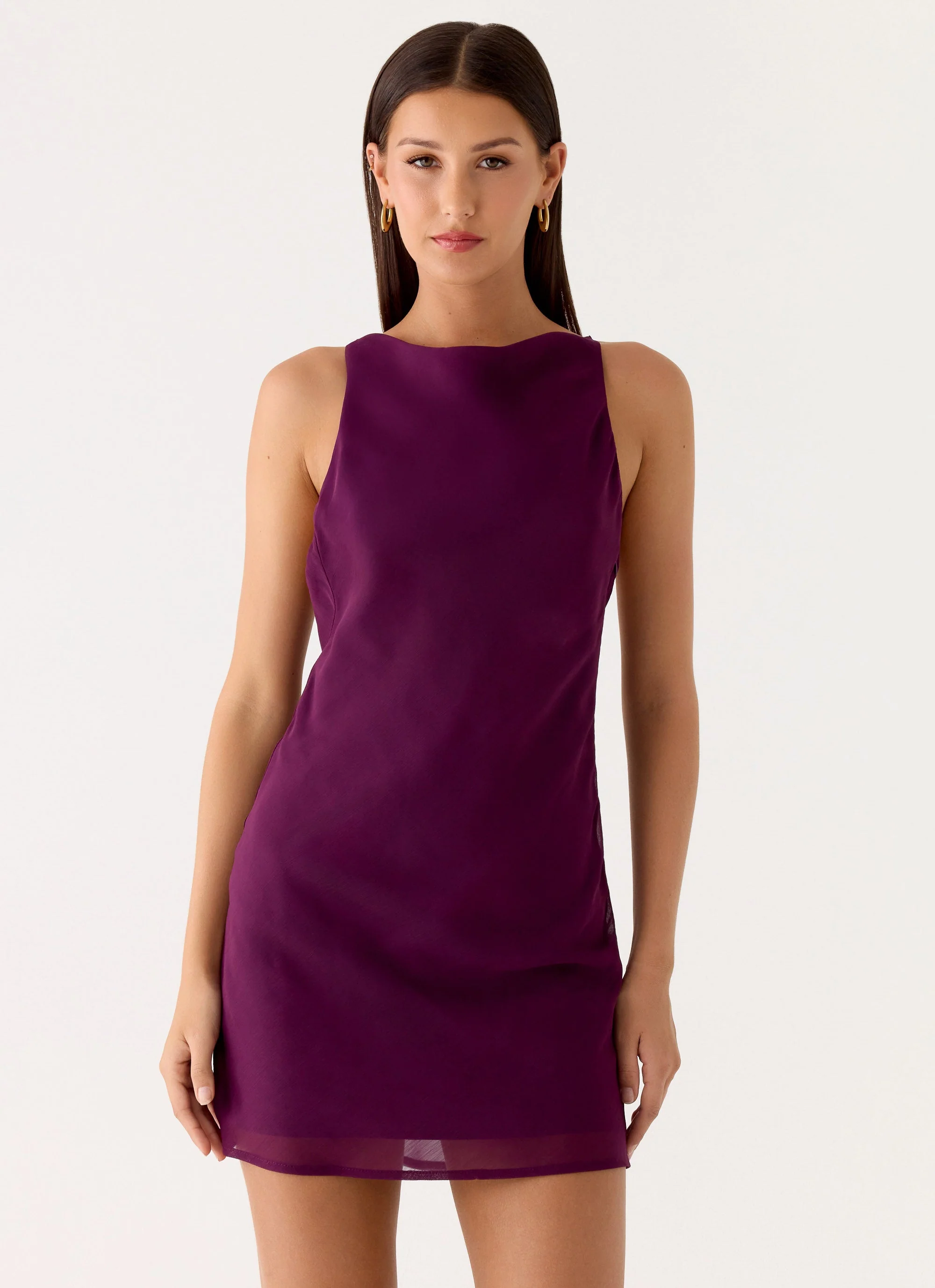 Sunkissed Siren Mini Dress - Plum