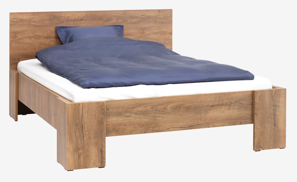 Bed frame VEDDE Euro Double wild oak - Amazon