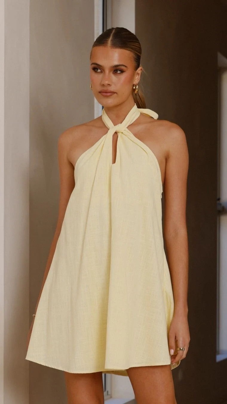 Maja Mini Dress - Yellow