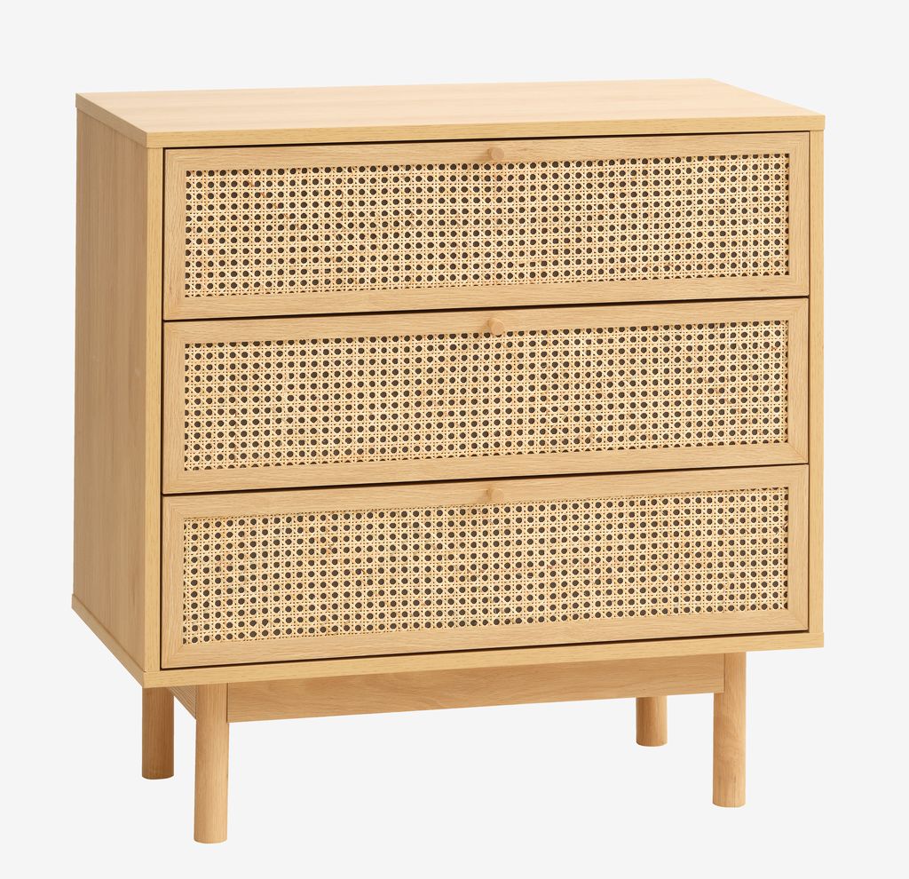 3 drawer chest HALMSTAD oak - Amazon