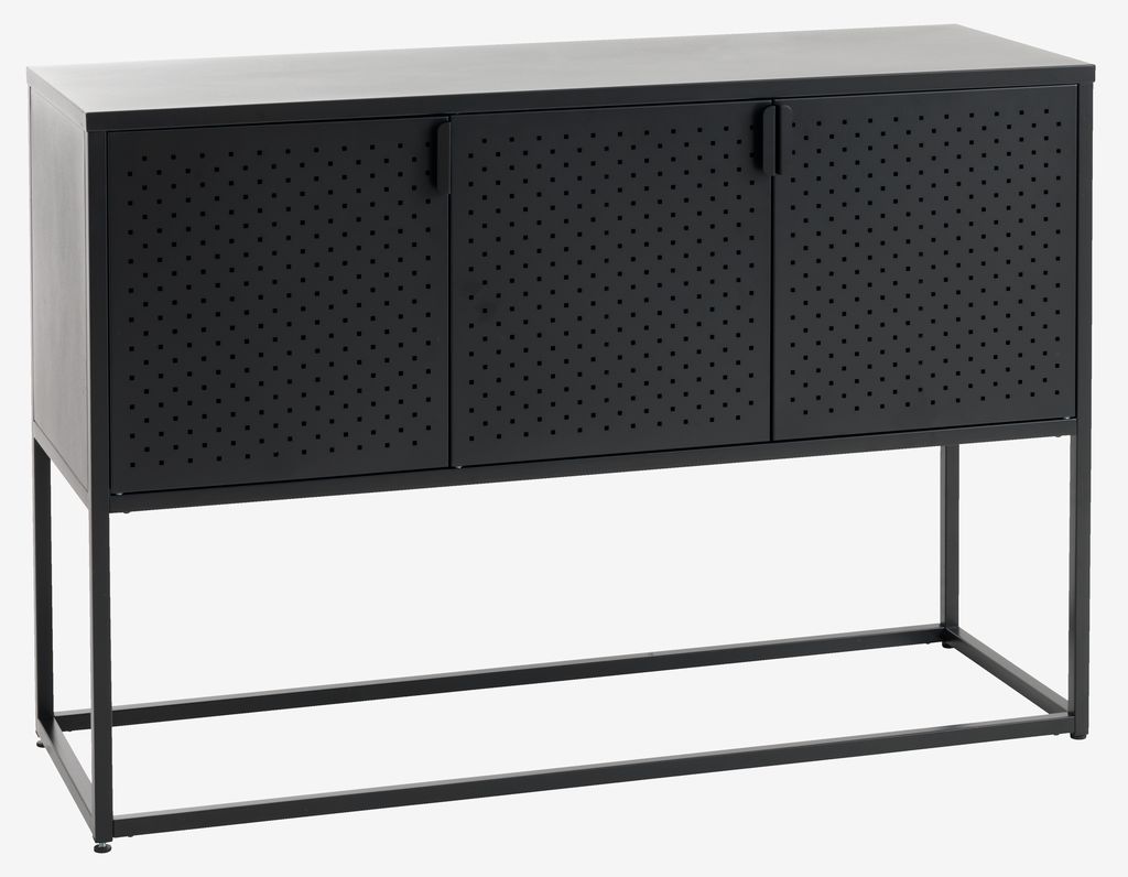 Sideboard VIRUM 3 doors black - Amazon