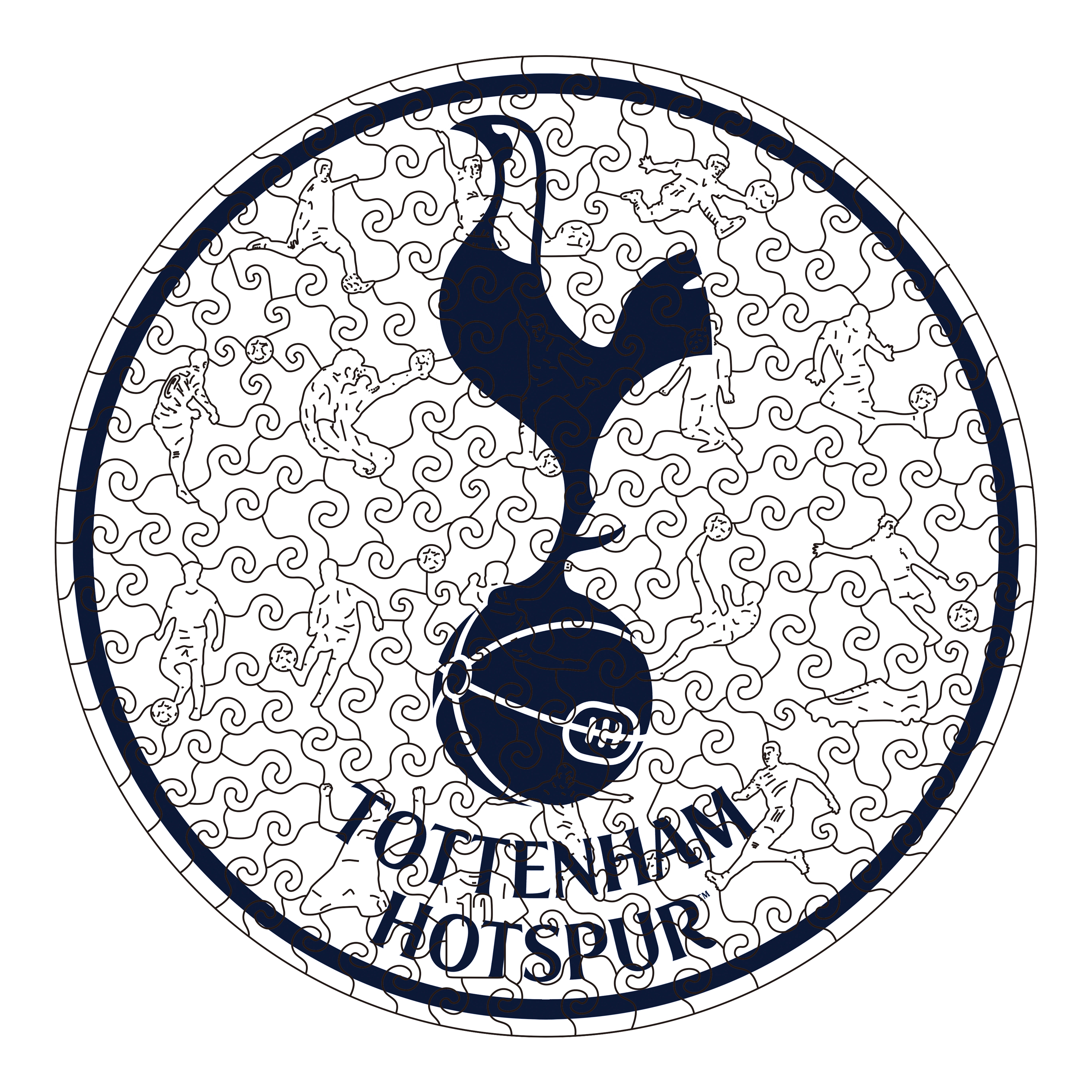 Tottenham Hotspur Logo Wooden Jigsaw Puzzle