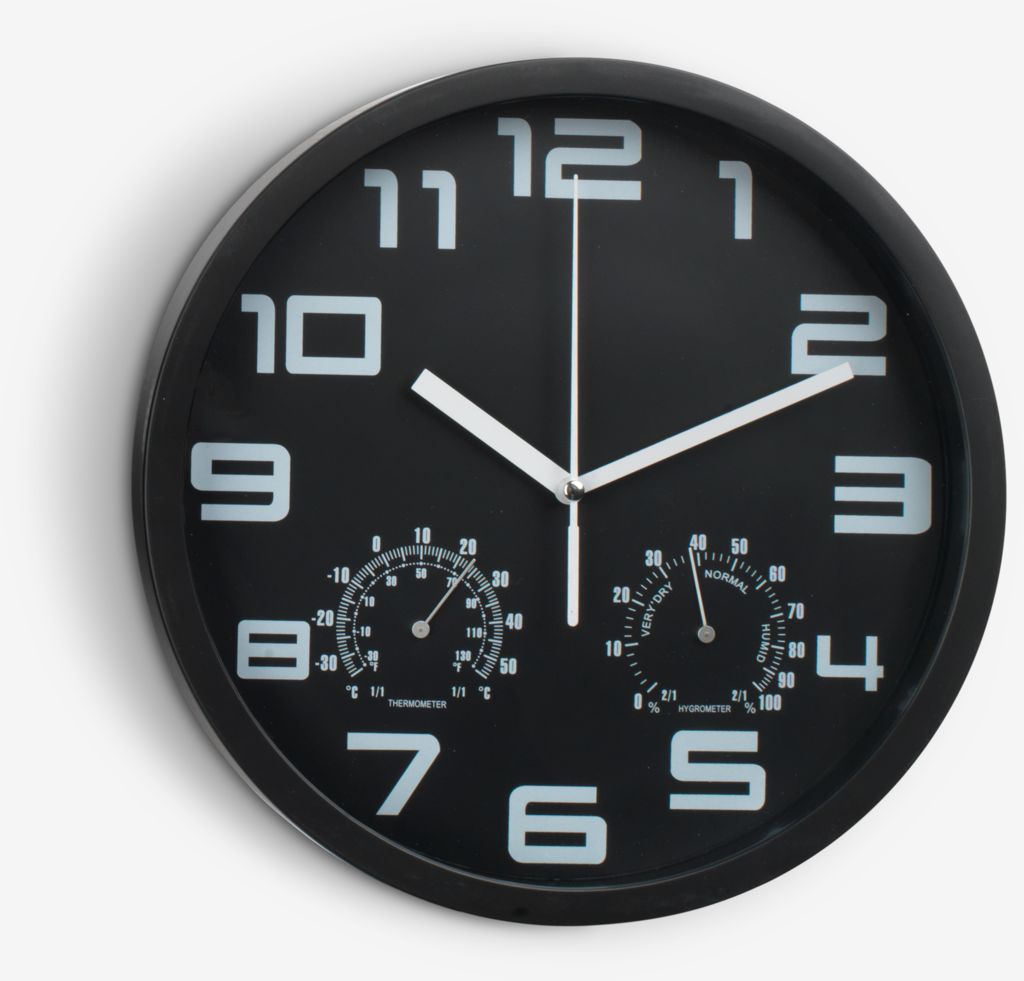 Wall clock SEJER D25cm black - Amazon