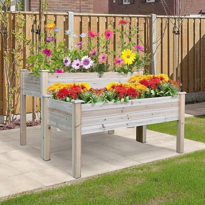 Wood Raised Garden Bed - Amazon
