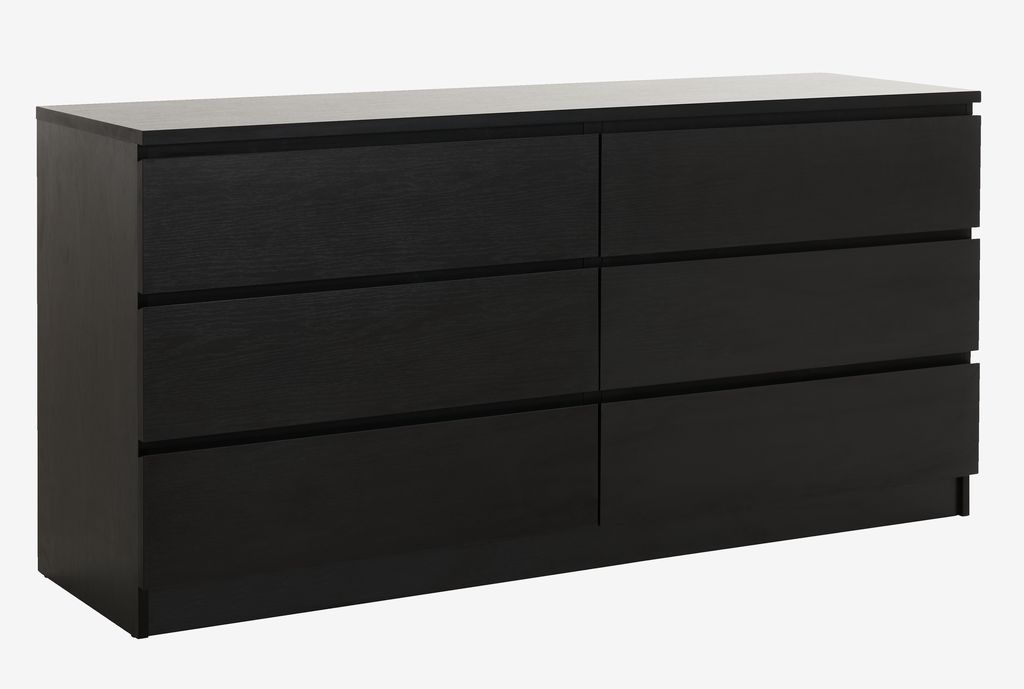 3+3 drawer chest LIMFJORDEN black - Amazon