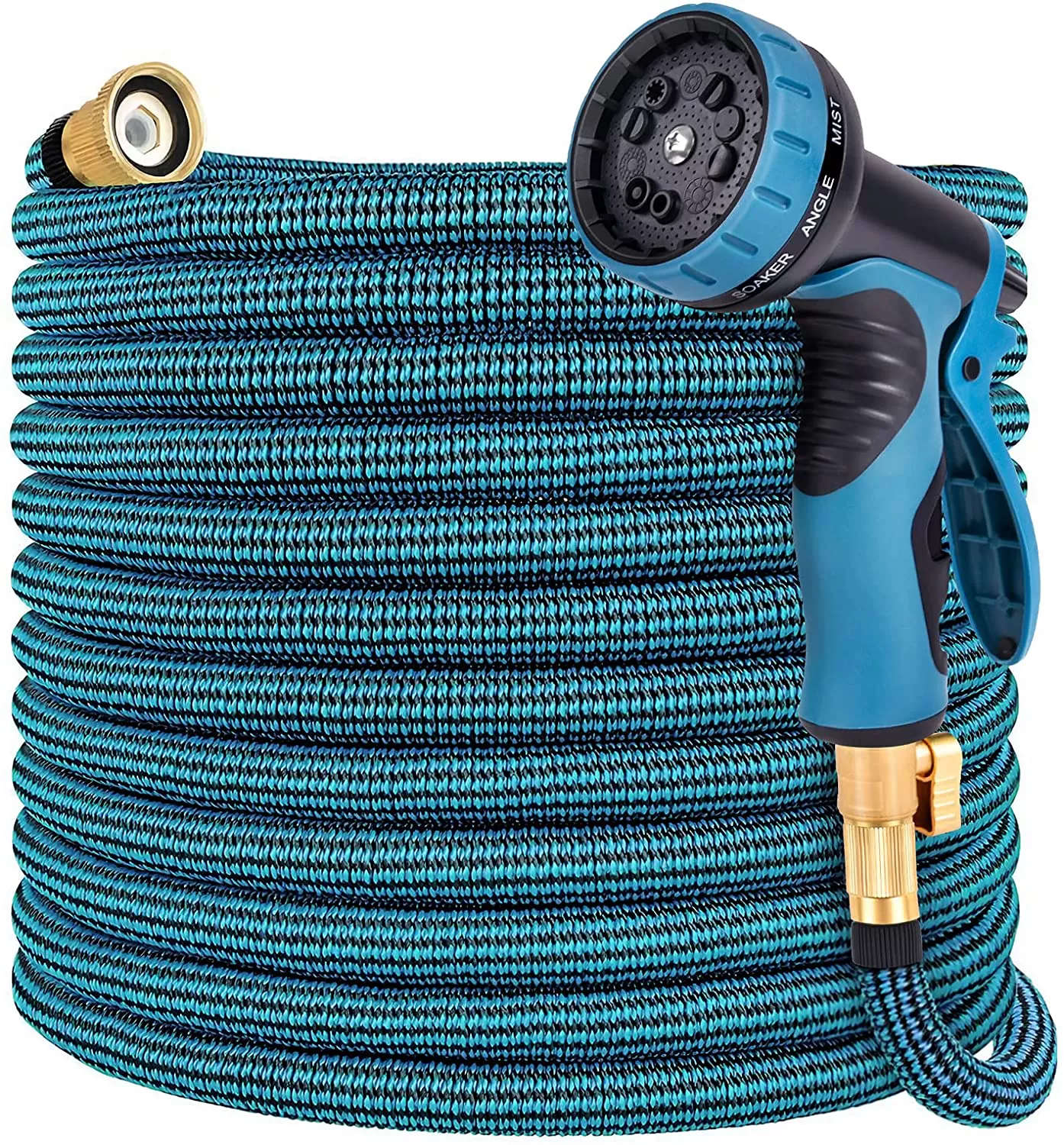 Toolasin Expandable Garden Hose 50ft with 10 Function Spray Nozzle, Leakproof Flexible Water Hose Design with Solid Brass Connectors, Retractable Hose Expands 3 Times, Easy Storage and Usage - Amazon