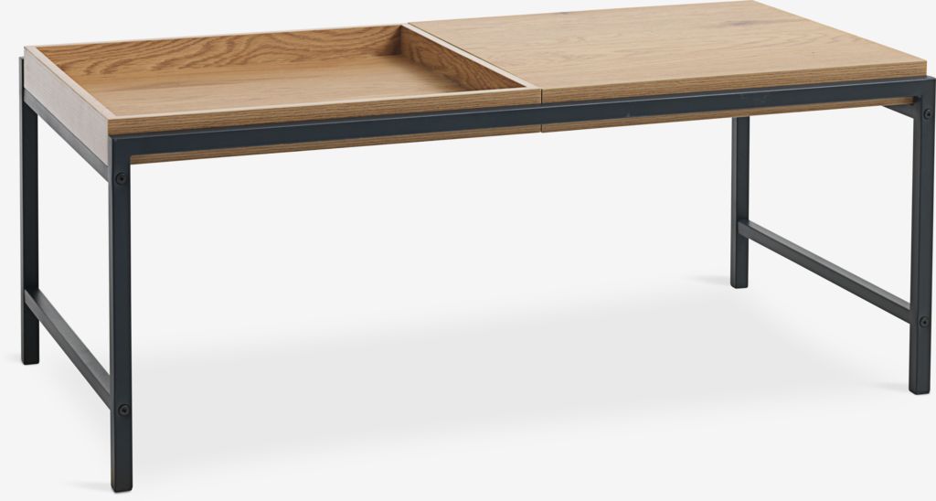 Coffee table TRAPPEDAL 50x100 oak/black - Amazon