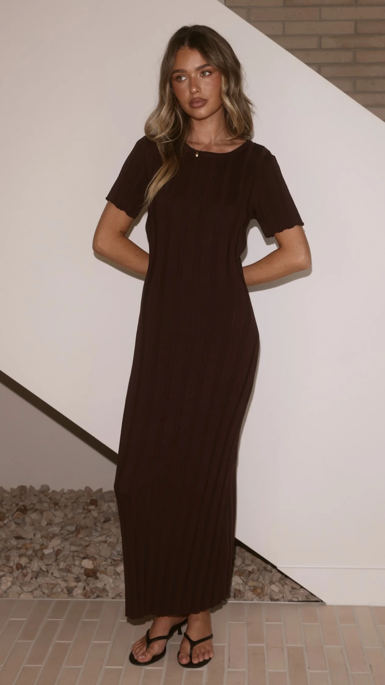 Mari Maxi Dress - Chocolate