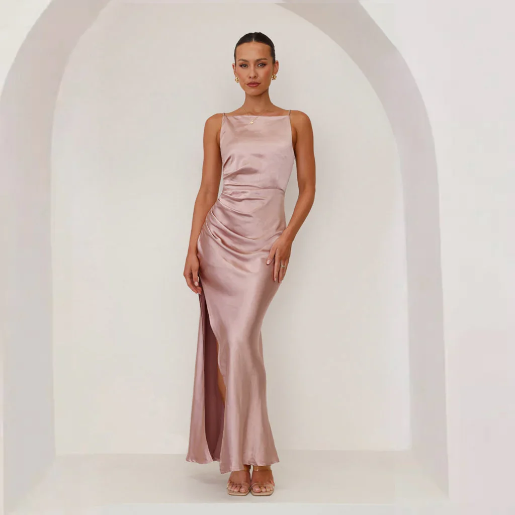 Bridesmaid Maxi Dress - Dust Pink