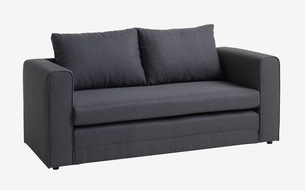 Sofa bed SKILLEBEKK dark grey fabric - Amazon