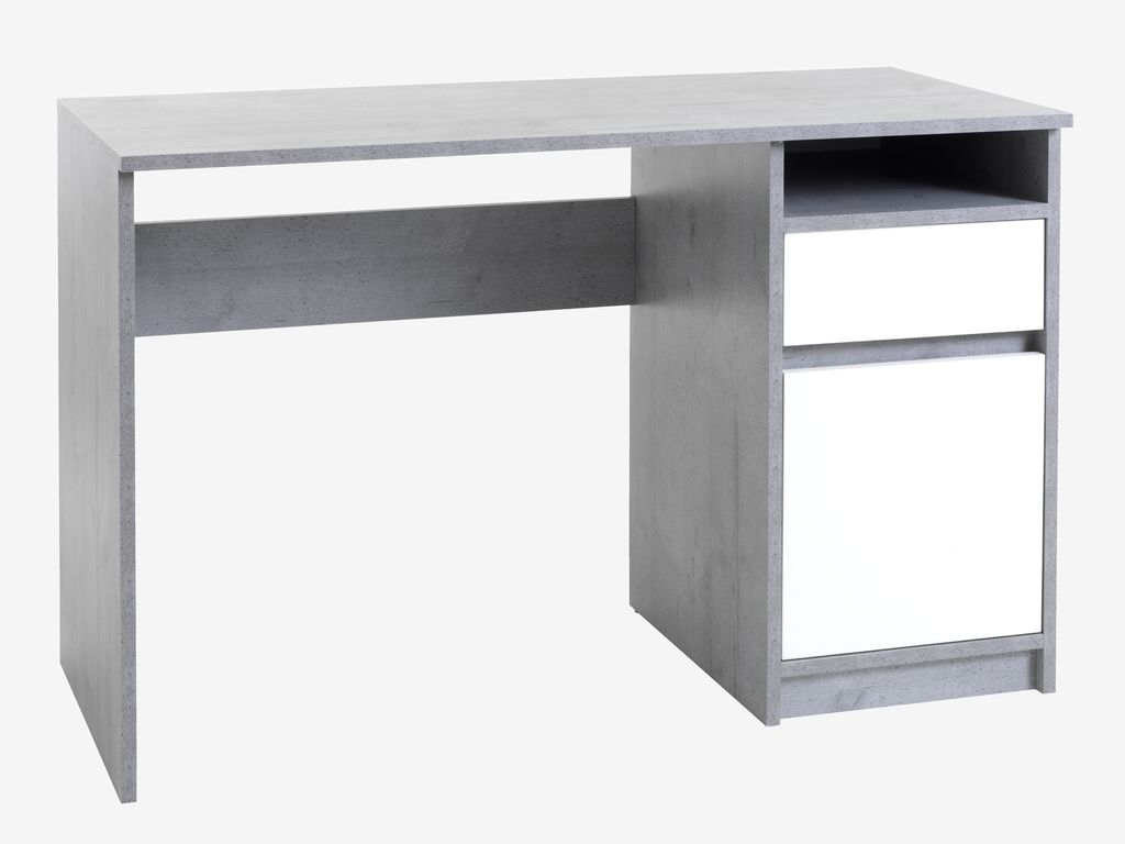 Desk BILLUND 54x120 concrete/white - Amazon