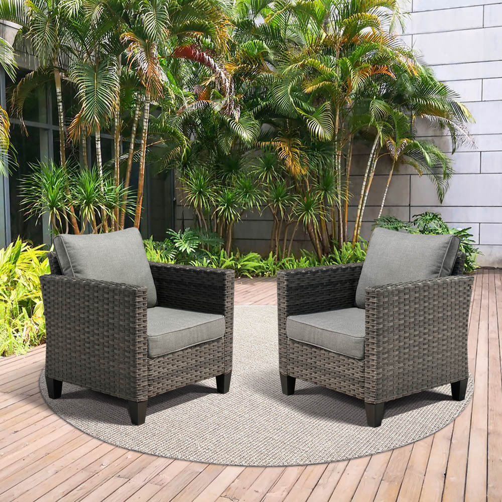 Patio Chairs New Vultros 2-Piece High Back Square Shape Armrest - Amazon