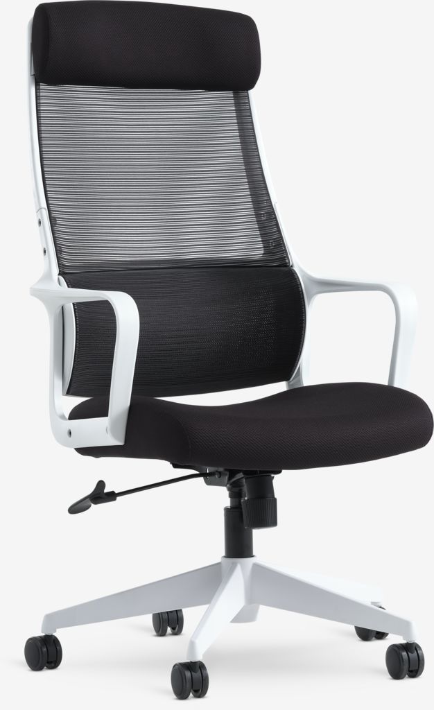 Office chair HEDENSTED black fabric/white - Amazon