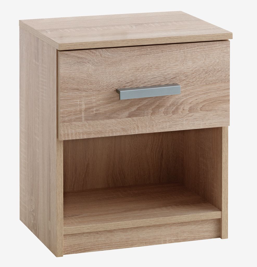 Bedside table TAPDRUP 1 drawer oak - Amazon