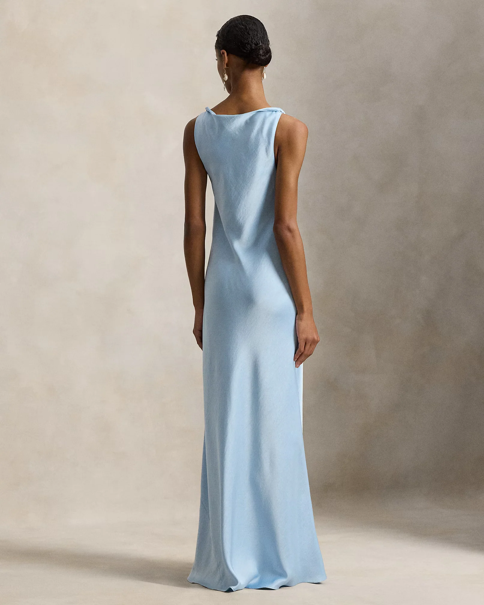Twisted-Strap Satin Dress