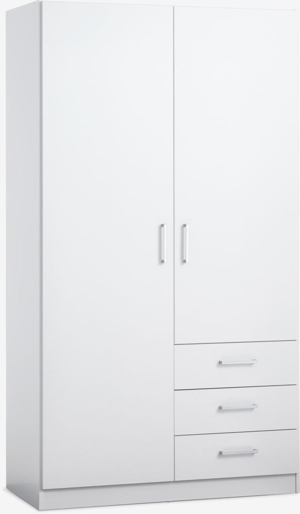 Wardrobe FANDRUP 97x176 2 doors 3 drawers white - Amazon
