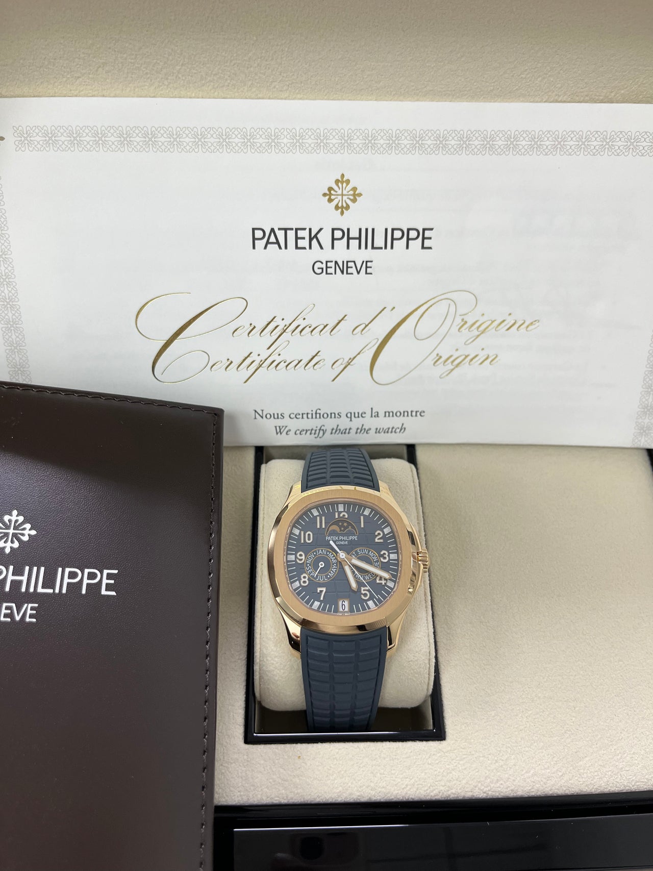 Patek Philippe 5261R-001 Aquanaut Luce Annual Calendar Rose Gold Blue Dial Watch