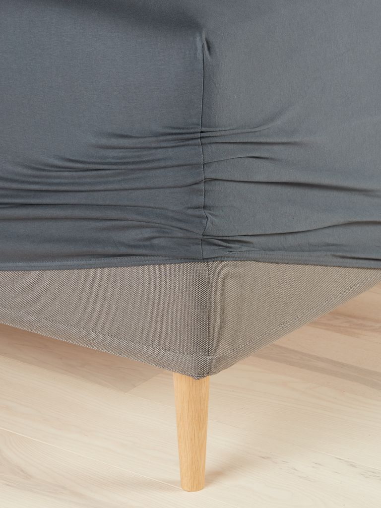 Jersey Fitted sheet JETTE Single grey - Amazon