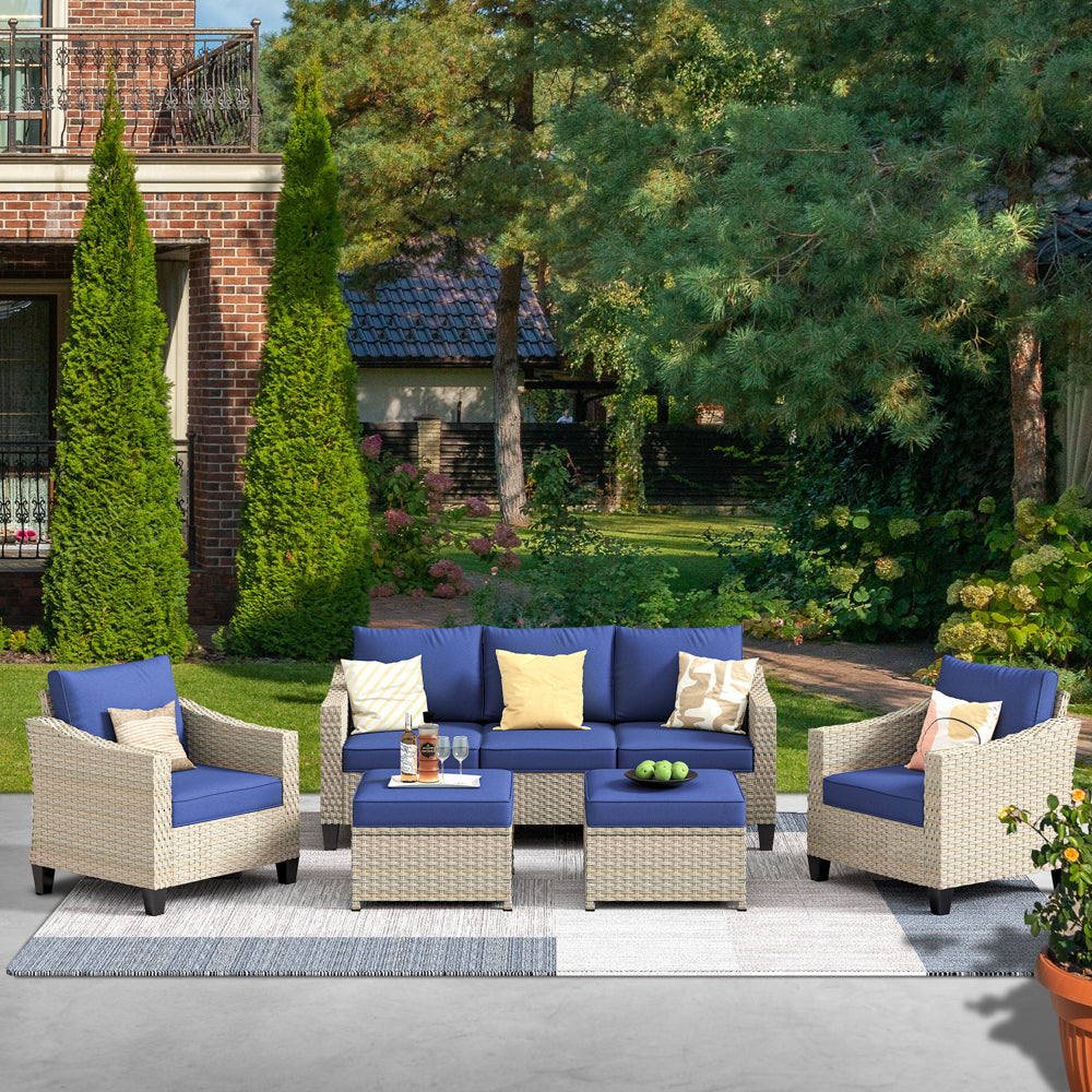 Athena Series Outdoor Patio Furniture Set 5-Piece with Cushions All Weather Wicker - Amazon