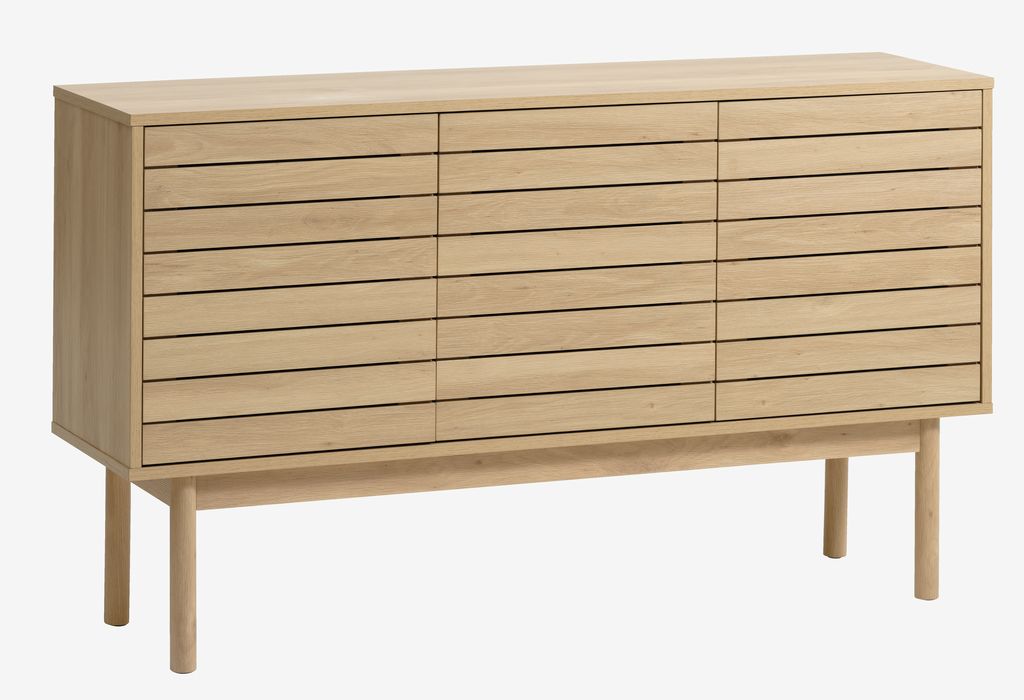 Sideboard HALMBY 3 doors oak colour - Amazon