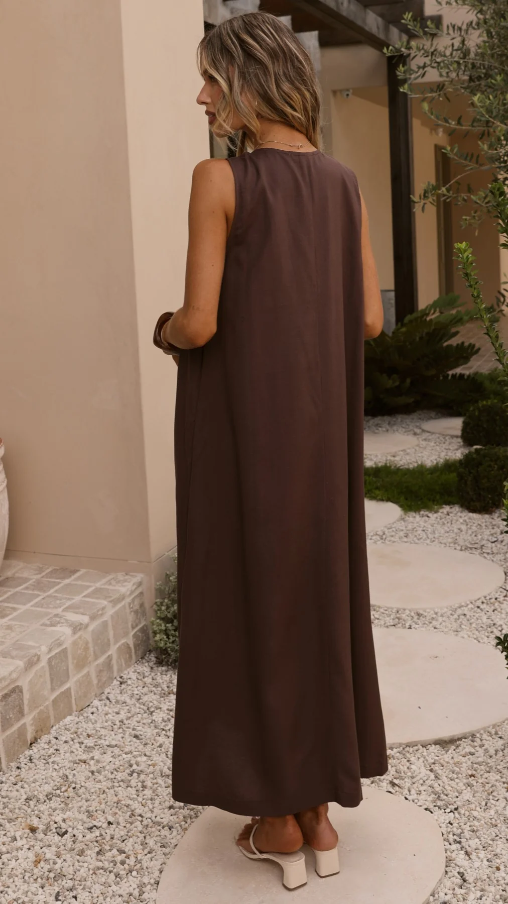 Aliah Maxi Dress - Chocolate