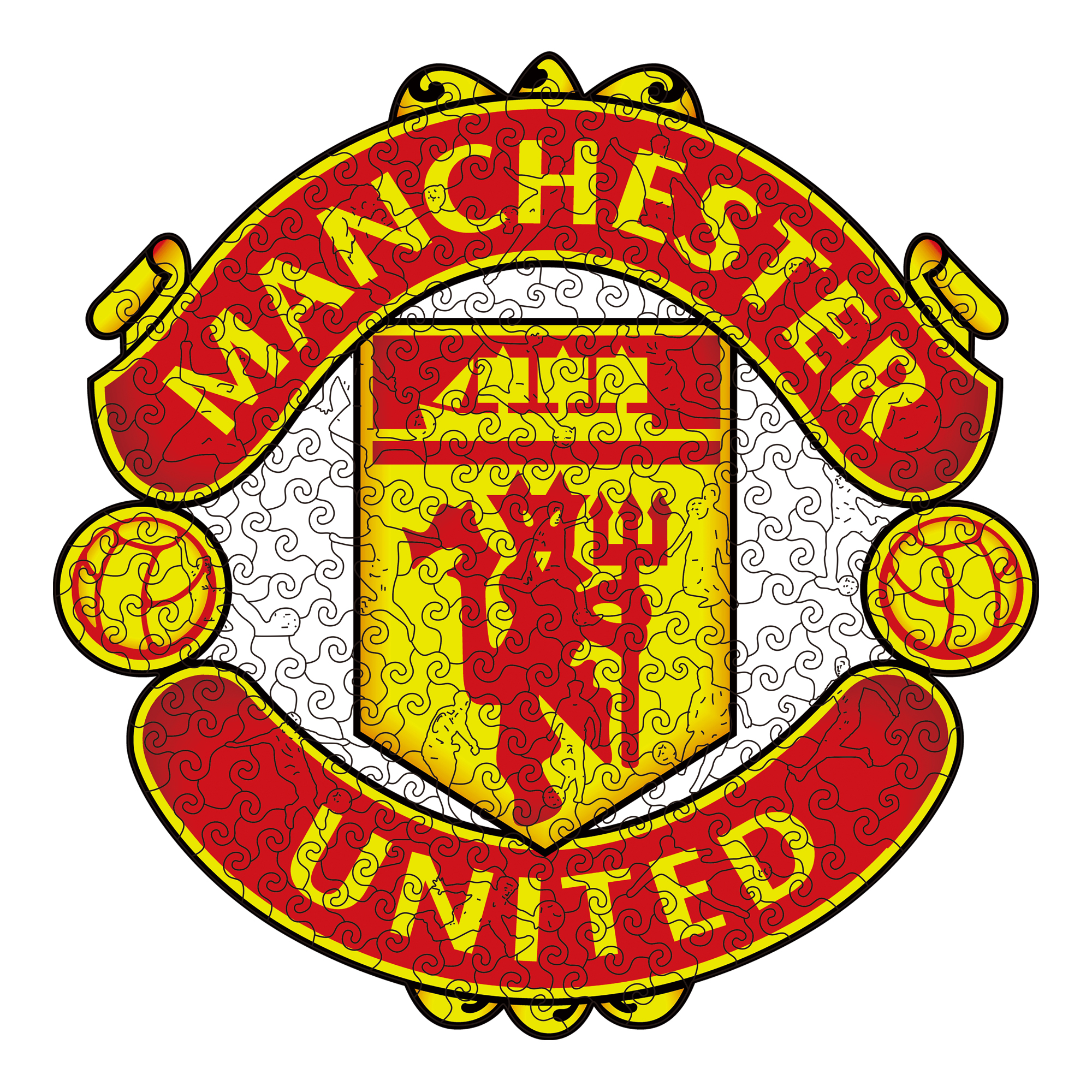 Manchester United Logo Wooden Jigsaw Puzzle