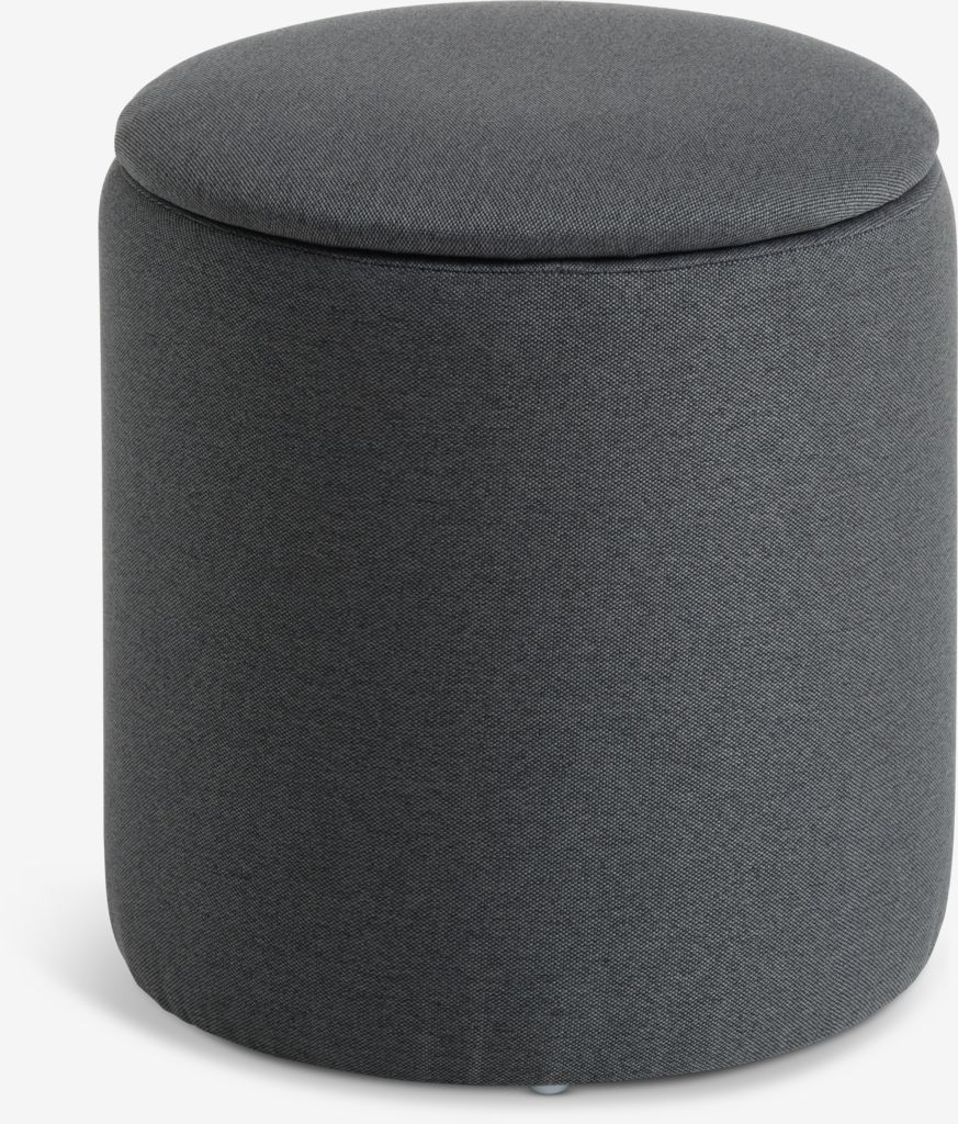 Pouffe GISLEV D36 with storage asphalt fabric - Amazon