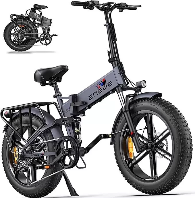 💝HSN-Last Day For Clearance-BUY 2 SAVE 35%!Engwe by Z-Edge 750-Watt Folding E-Bike w/Pedal - Amazon
