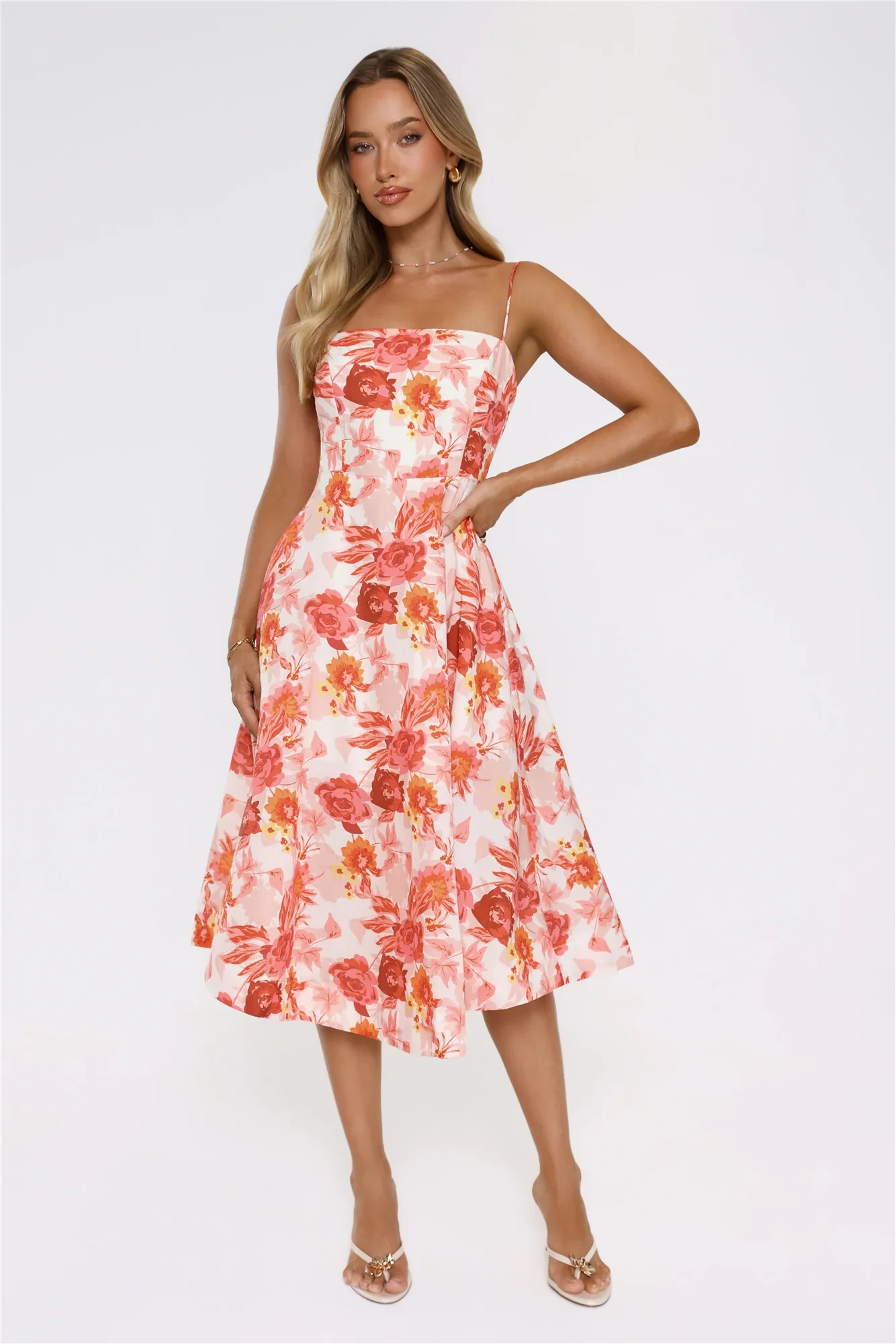Vintage Find Midi Dress Orange