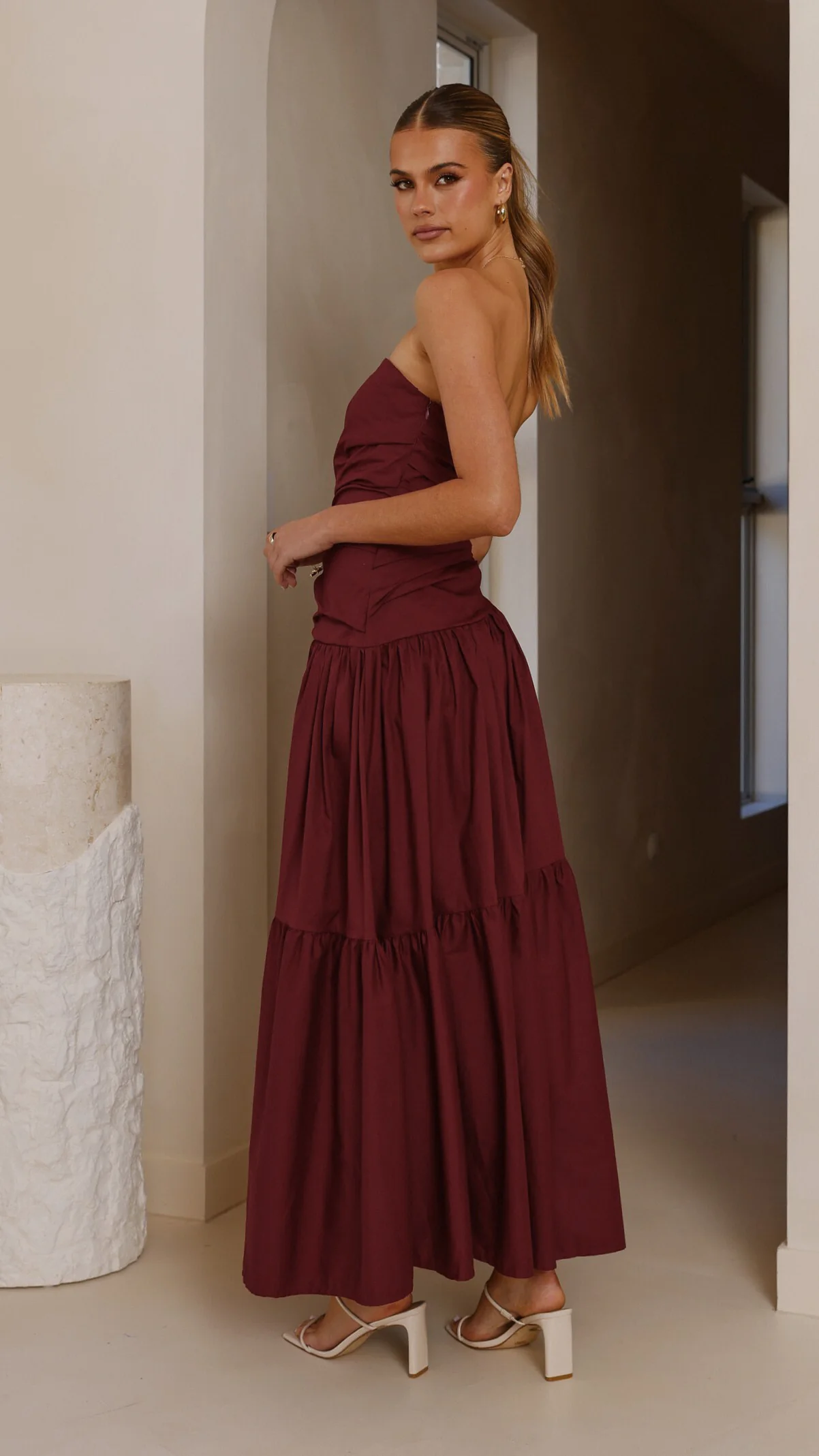 Lola Maxi Dress - Burgundy