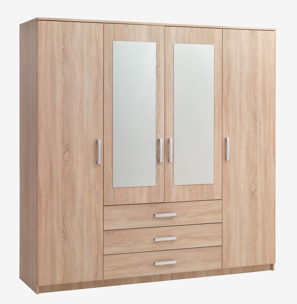 Wardrobe VELLERUP 200x200 combi oak - Amazon