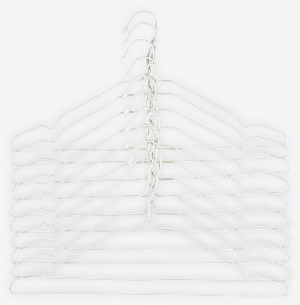 Hangers TONNI L43cm pack of 10 white - Amazon