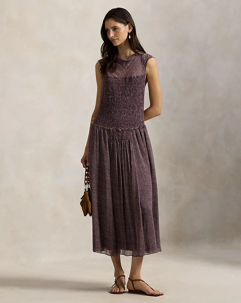 Crinkle Printed Dress