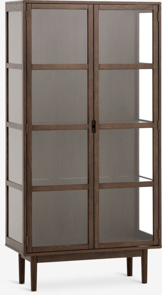 Display cabinet VESTERBY high 2 doors dark oak - Amazon