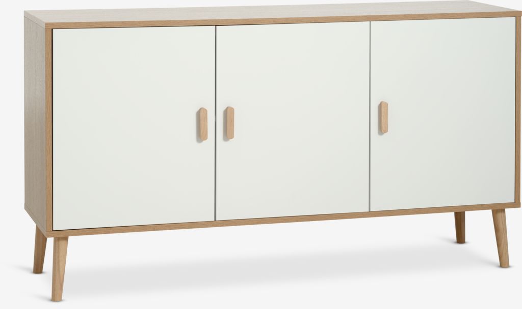 Sideboard GAMTOFTE 3 doors oak/white - Amazon