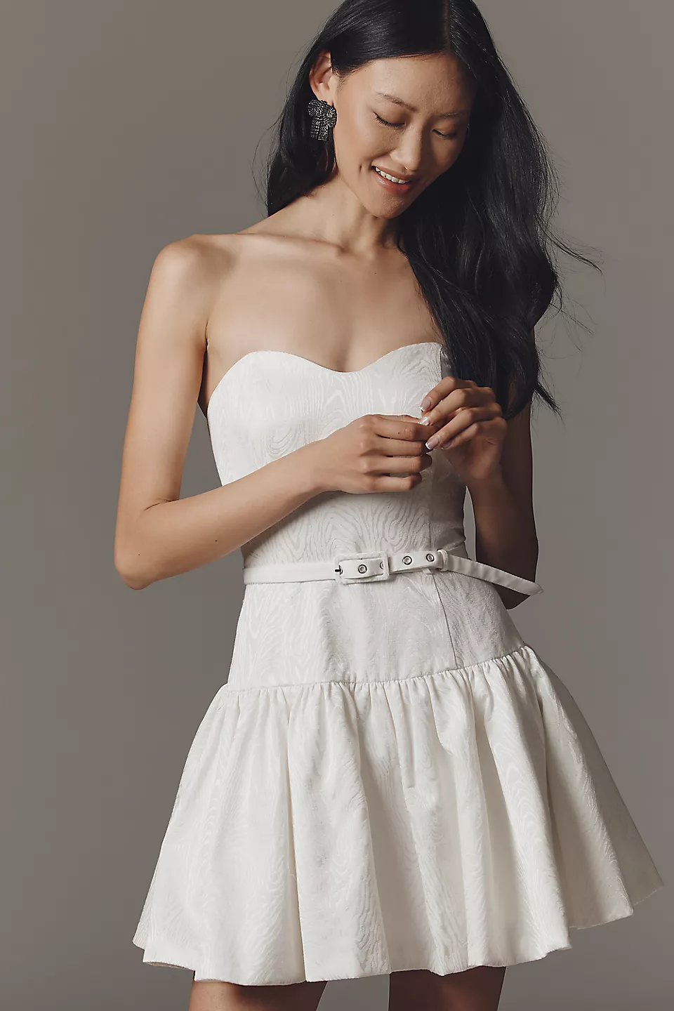 Hutch Junie Strapless Belted Mini Dress