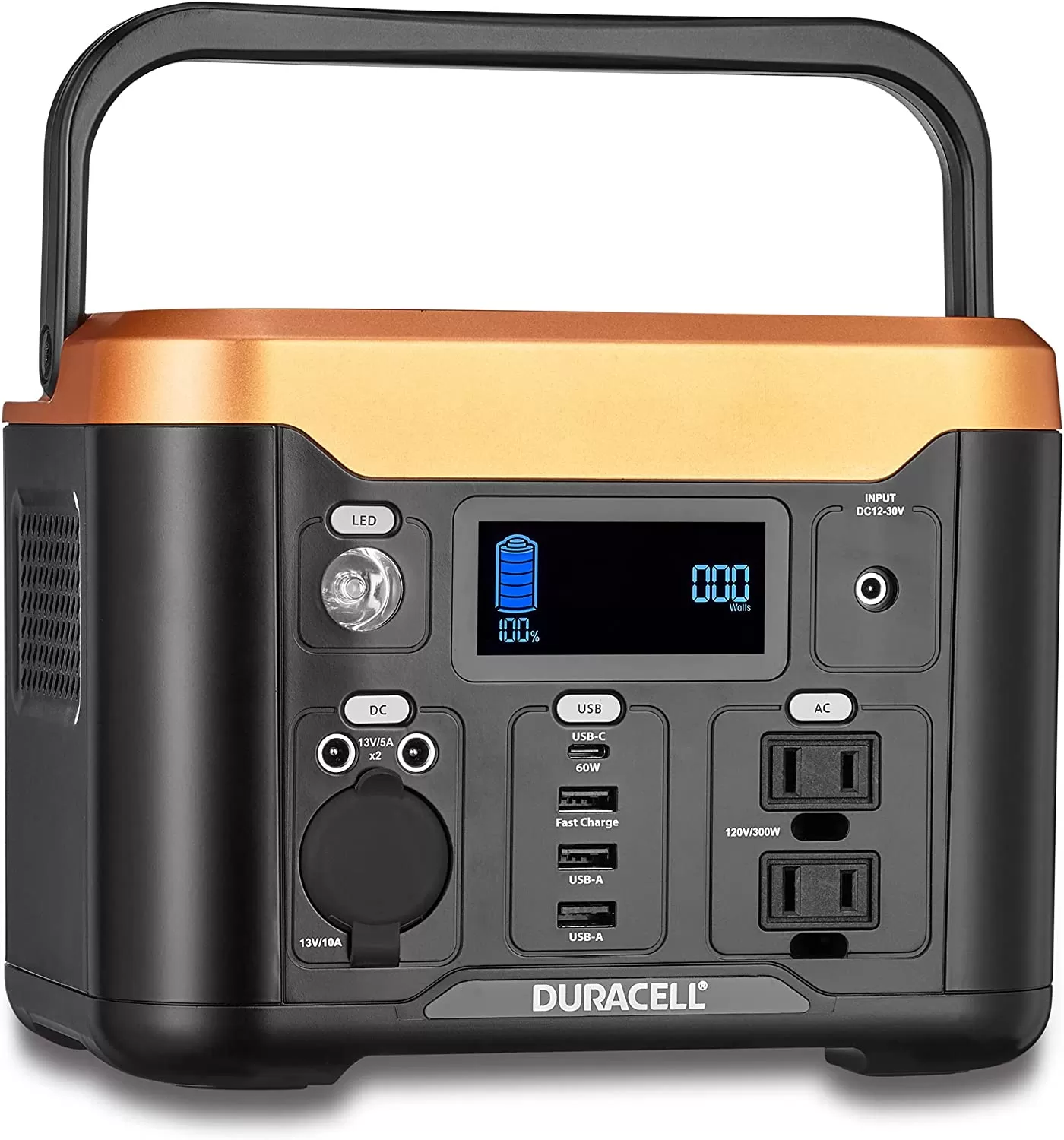 Duracell Portable Power Station 300W (292Wh/120V) Lithium Battery Backup Portable Solar Generator (Solar Panel Sold Separately) for Power Outages, Home Emergency Kits, Camping, Backyard, and Outdoor - Amazon