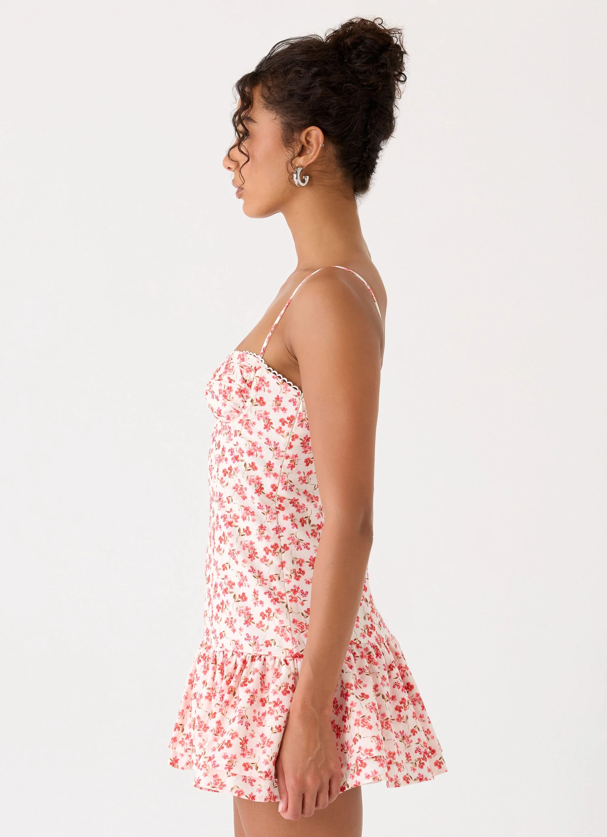 Loulette Mini Dress - Porcelain Rose