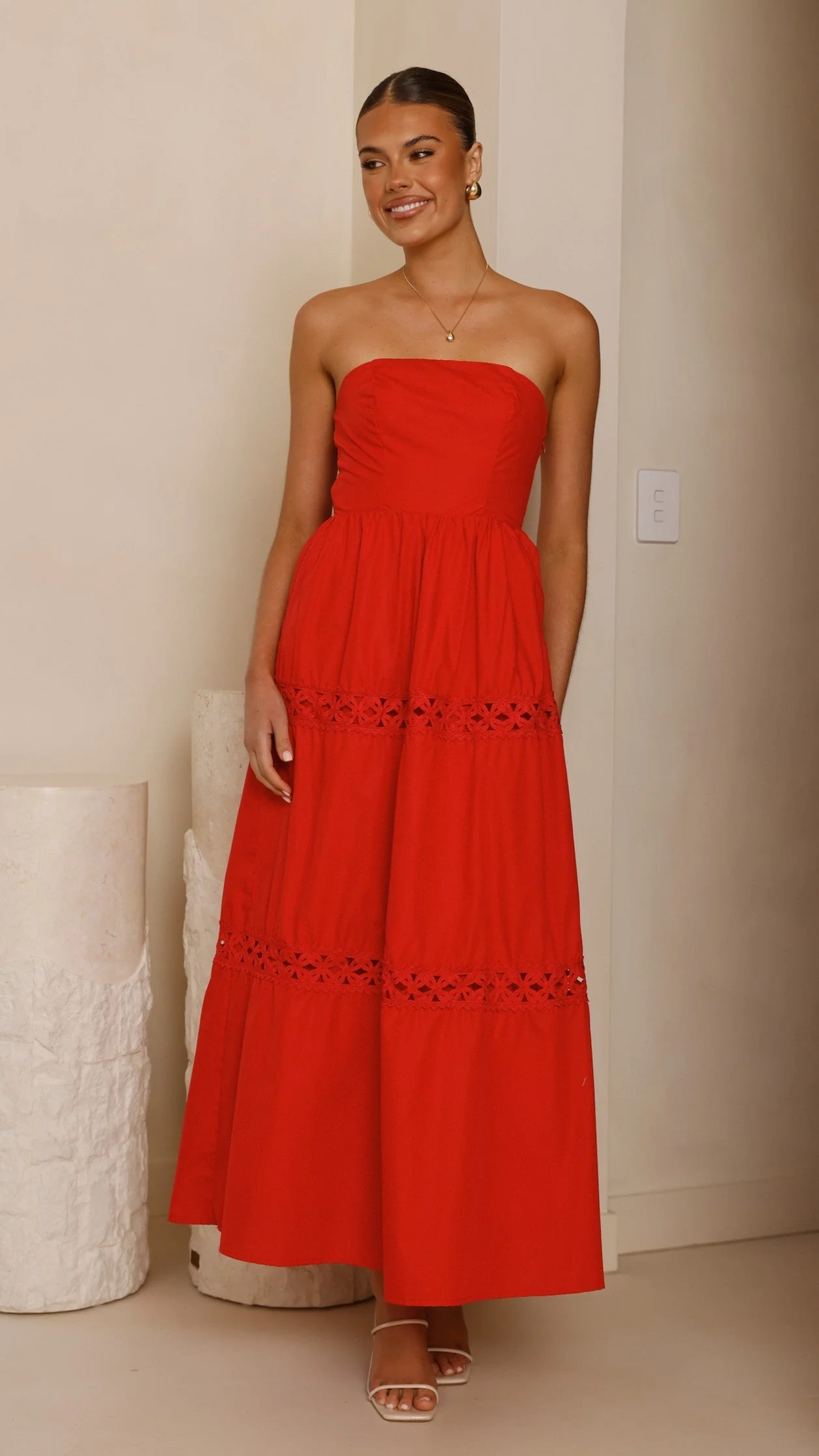 Silene Maxi Dress - Red