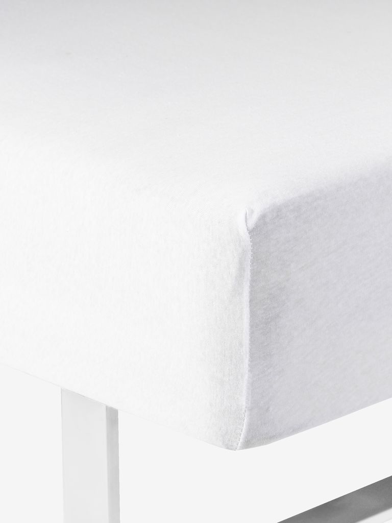 Jersey Fitted sheet JETTE BABY white - Amazon