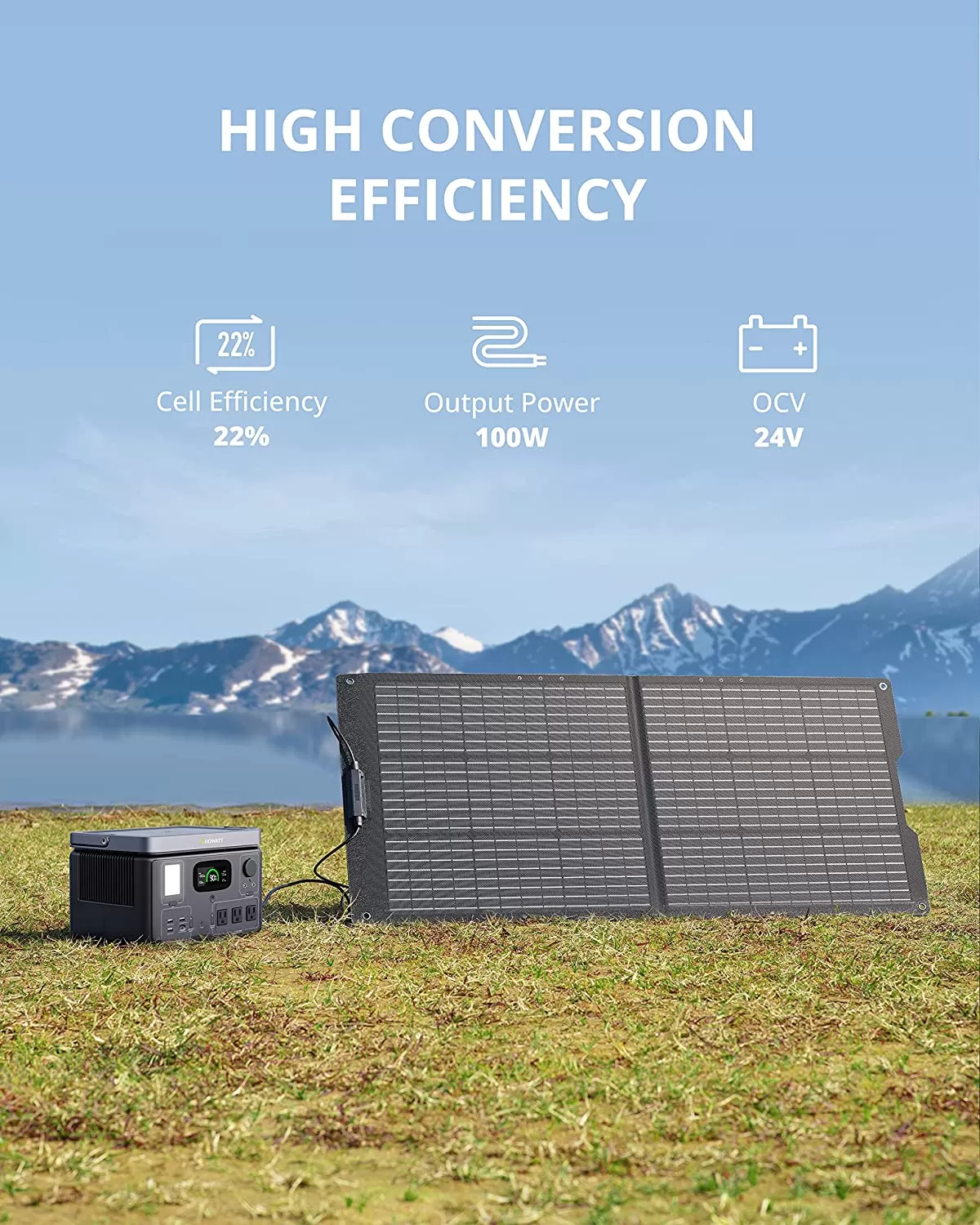 GROWATT Portable Power Station Generators: VITA550 Solar Generator (Solar Panel Optional) with 538Wh LiFePO4 Battery,1 Hour Fast Charging, 600W (1200W Surge) Output for Outdoor Camping/RVs/Home Use - Amazon