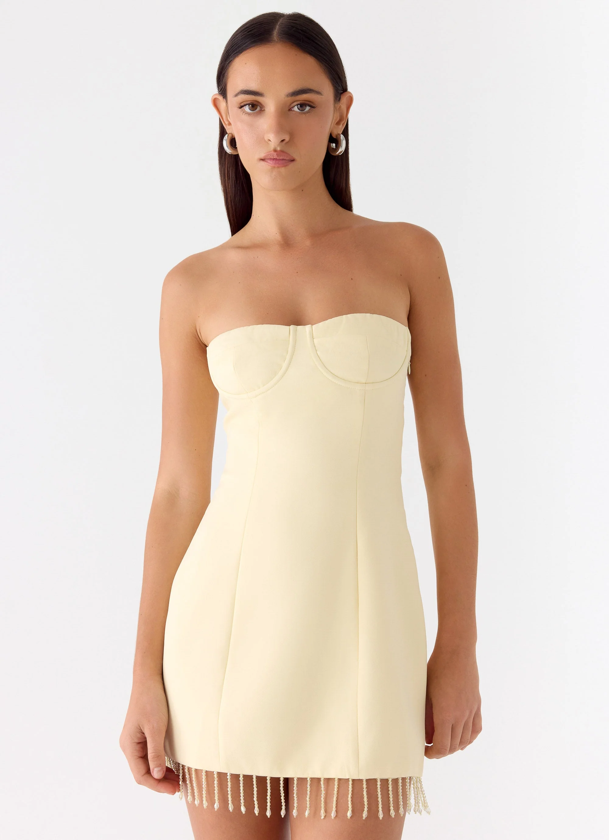 Arista Strapless Mini Dress - Yellow