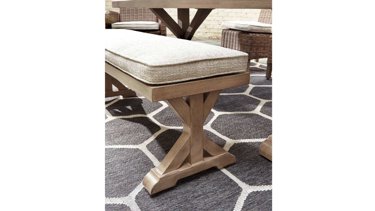 BEACHCROFT - OUTDOOR DINING BENCH WITH CUSHION