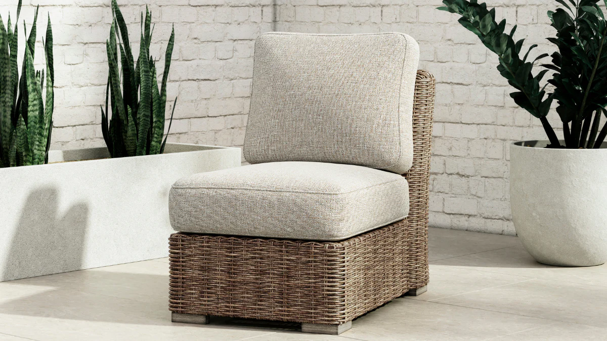 BEACHCROFT MODULAR ARMLESS CHAIR WITH CUSHION